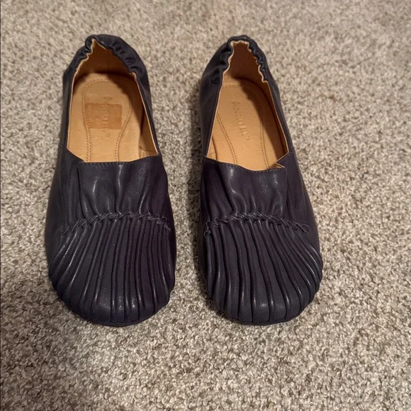 Chocolat Blu Navy Blue Leather Flats - Picture 6 of 6